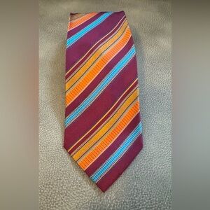 Ferucci Striped Multicolored Silk Tie